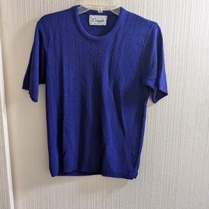 Donagain Vintage Women's Short Sleeve Sweater Size M Purple